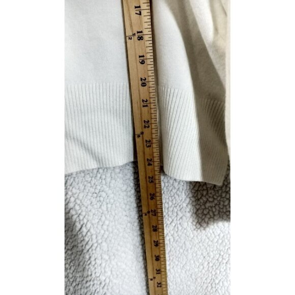 French Connection Women's Knit XL Ivory Pullover Sweater Acrylic Oversized - Picture 10 of 11